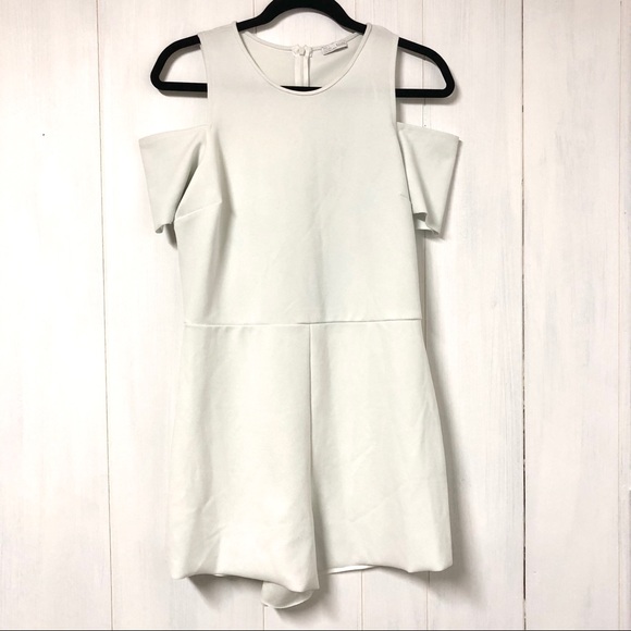 Zara Pants - Zara White Cold Shoulder Romper